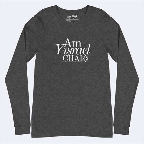 AM YISRAEL CHAI LONG SLEEVE TSHIRT - The Real Israeli