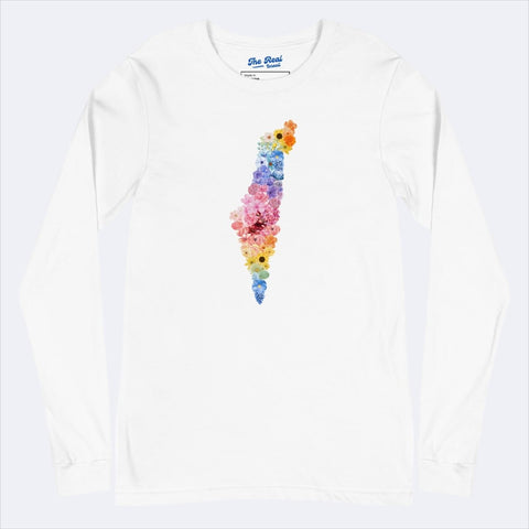 BLOOMING LAND LONG SLEEVE TSHIRT - The Real Israeli